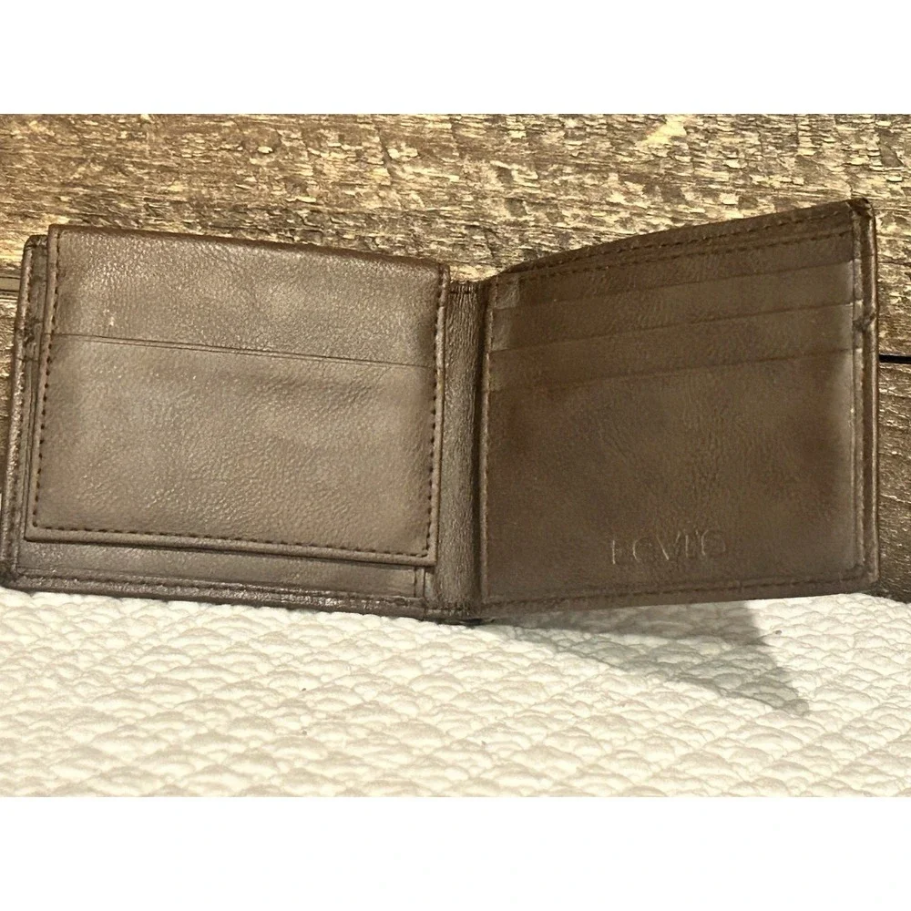 Levi's Men's Wallet Brown Leather Bifold